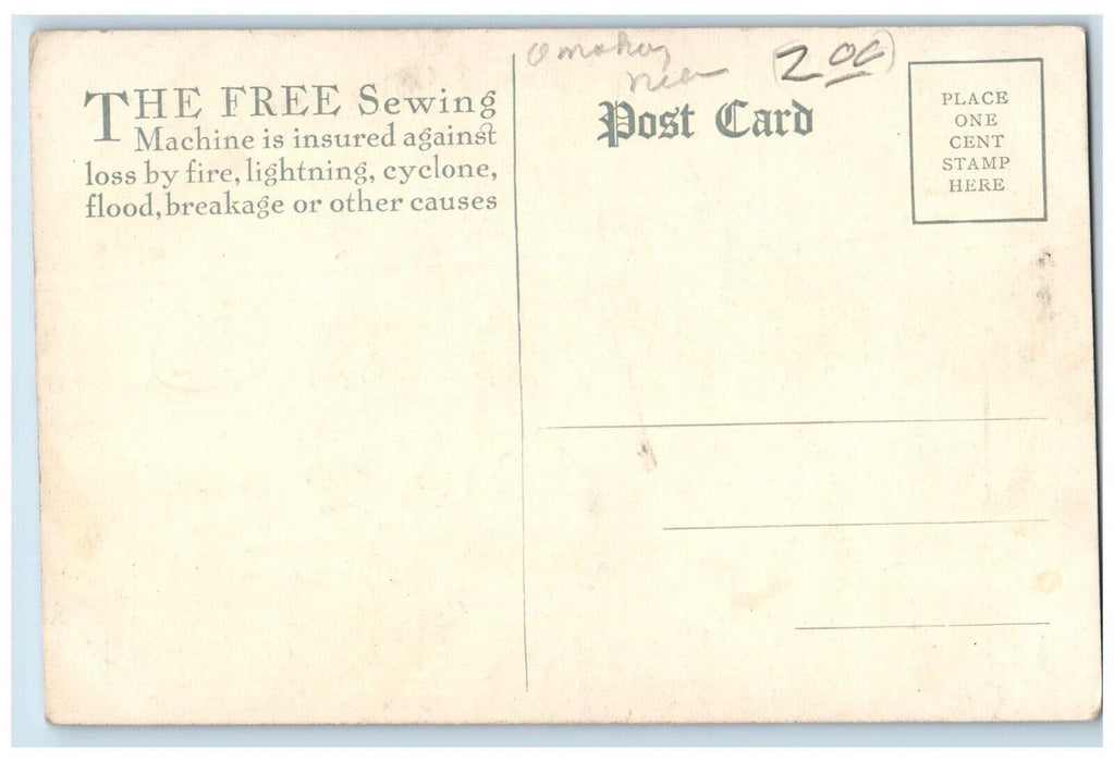 c1910 Pitiful Scene Cyclone Free Sewing Disaster Omaha Nebraska Vintage Postcard