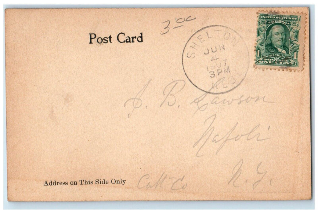 1907 Presbyterian Church Manse Exterior Building Road Shelton Nebraska Postcard