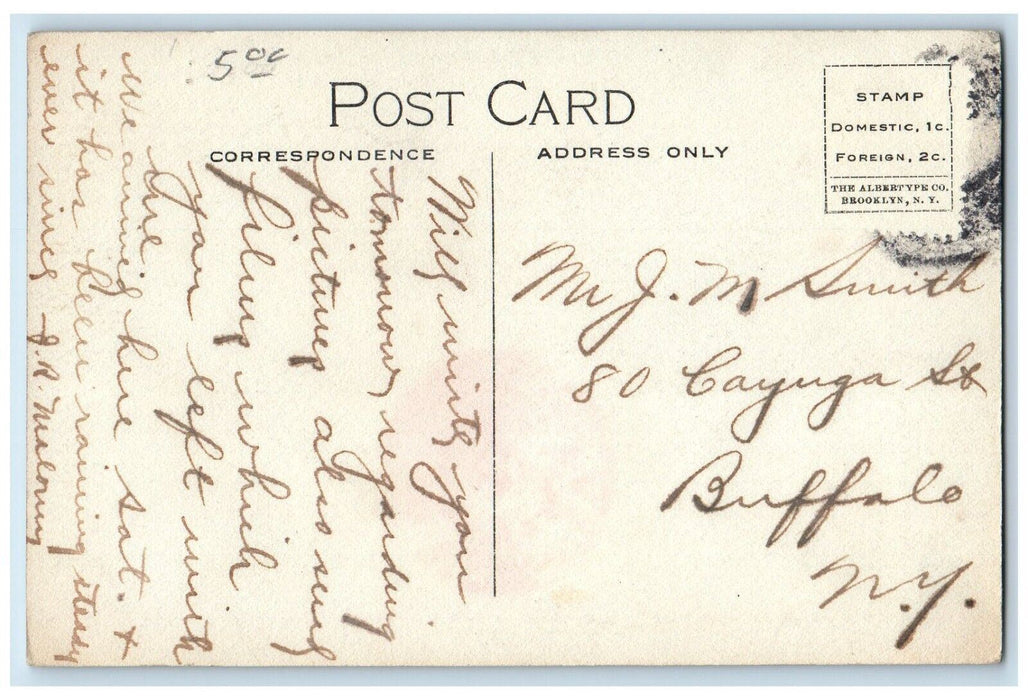 c1910 New York Porto Rico Steamship Co. Steamer  Broadway New York NY Postcard