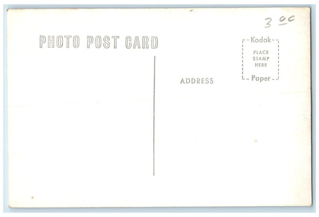 c1950's Public School Building Cars Davenport Iowa IA RPPC Photo Postcard