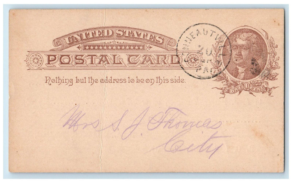 1887 The Conneautville Light and Fuel Company Pay Requirement PA Postal Card