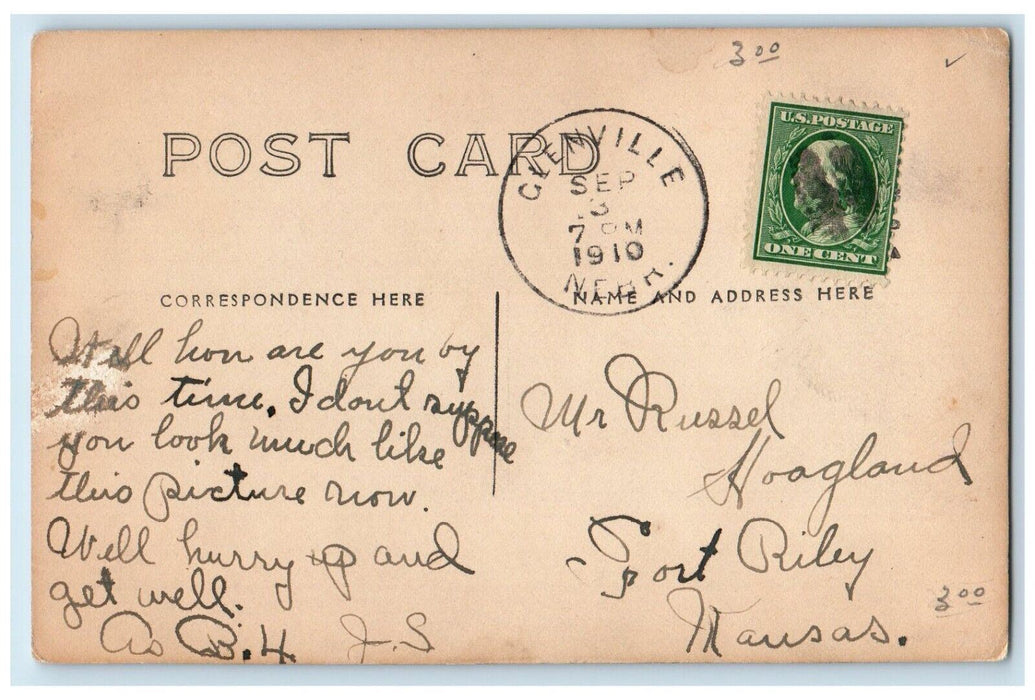 1910 Three Boys Glenville Nebraska NE Posted Antique RPPC Photo Postcard