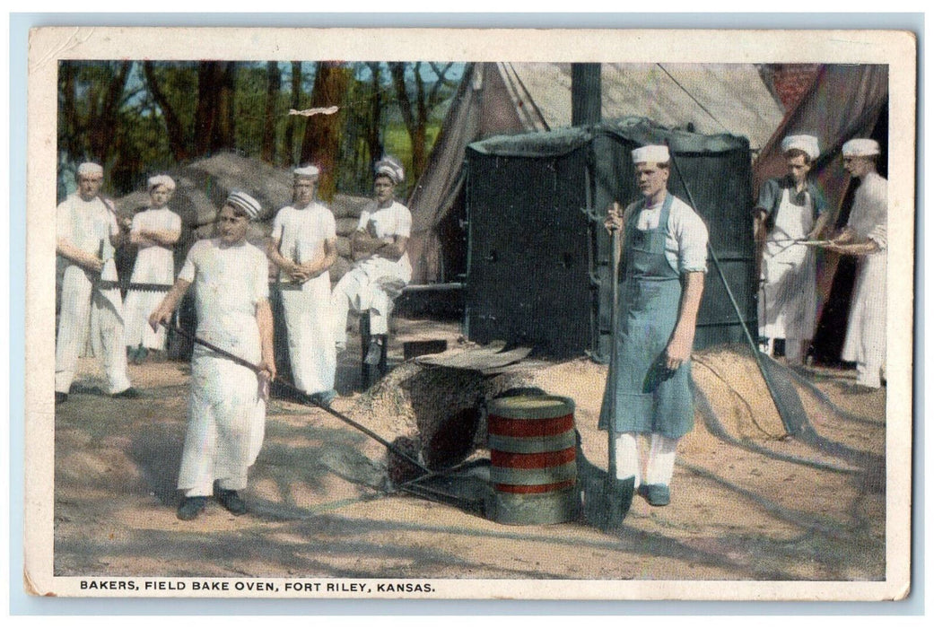 c1920's Bakers Field Bake Oven Fort Riley Kansas KS Posted Postcard
