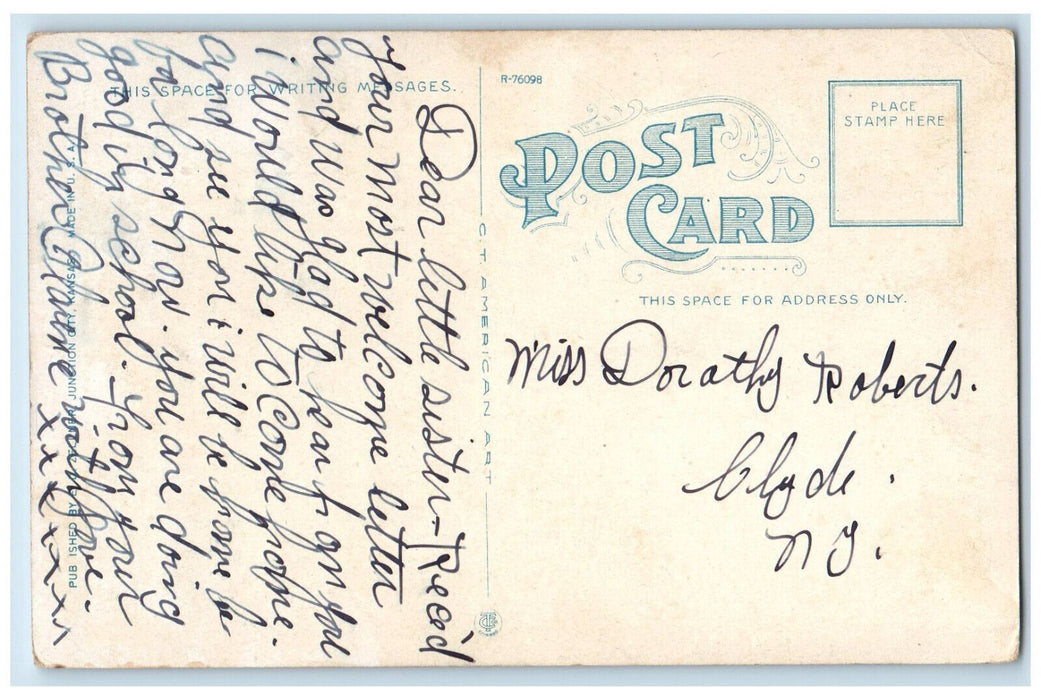 c1920's Bakers Field Bake Oven Fort Riley Kansas KS Posted Postcard