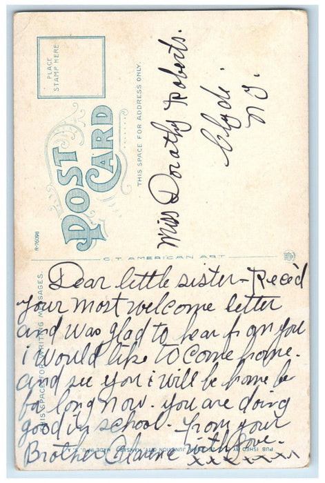 c1920's Bakers Field Bake Oven Fort Riley Kansas KS Posted Postcard