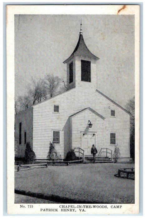 c1950's Chapel In The Woods Camp Patrick Henry Virginia VA Vintage Postcard