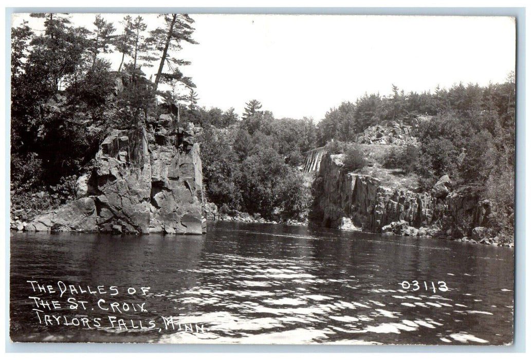 1952 The Dalles Of The St. Croix Taylors Falls Minnesota MN RPPC Photo Postcard