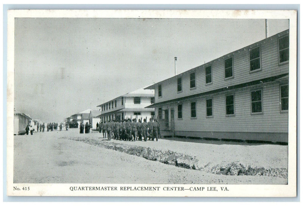 c1950's Quartermaster Replacement Center Camp Lee Virginia VA WW2 Postcard