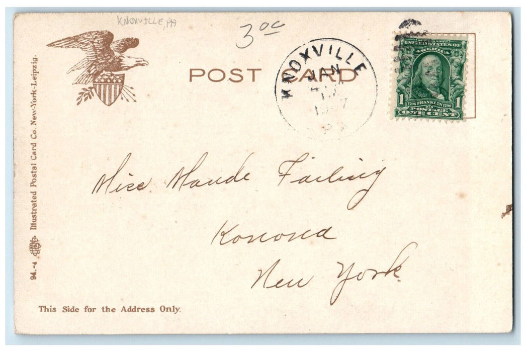 1907 US Sailors Life Fancing Aboard Ship Knoxville Pennsylvania PA Postcard