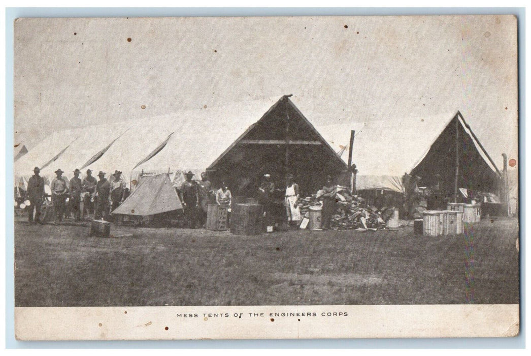 1909 Mess Tents of the Engineers Corps Chaumont New York NY WW1 Postcard