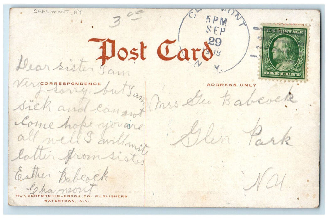 1909 Mess Tents of the Engineers Corps Chaumont New York NY WW1 Postcard