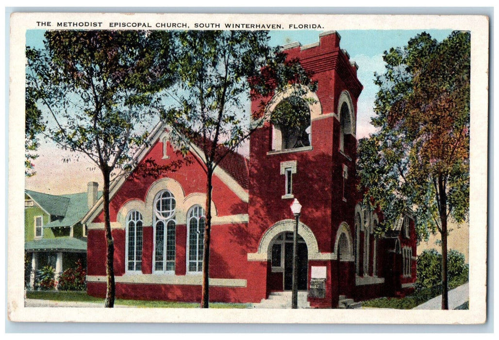 c1930's The Methodist Episcopal Church South Winterhaven Florida FL Postcard