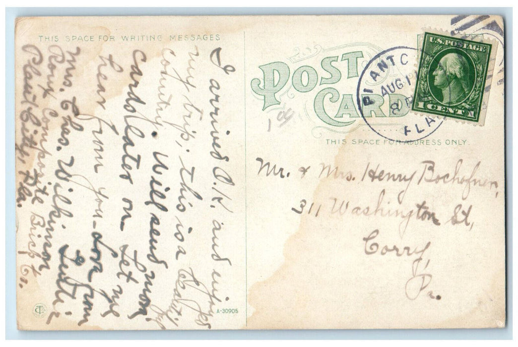 c1910 Hillsboro Hotel Tampa Florida FL Plant City FL Antique Postcard