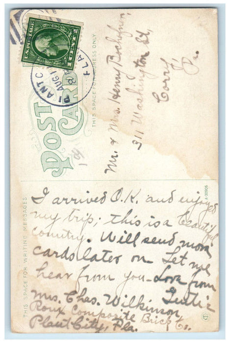 c1910 Hillsboro Hotel Tampa Florida FL Plant City FL Antique Postcard