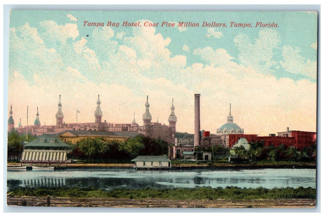 c1910 Tampa Bay Hotel Cost Five Million Dollars Tampa Florida FL Postcard