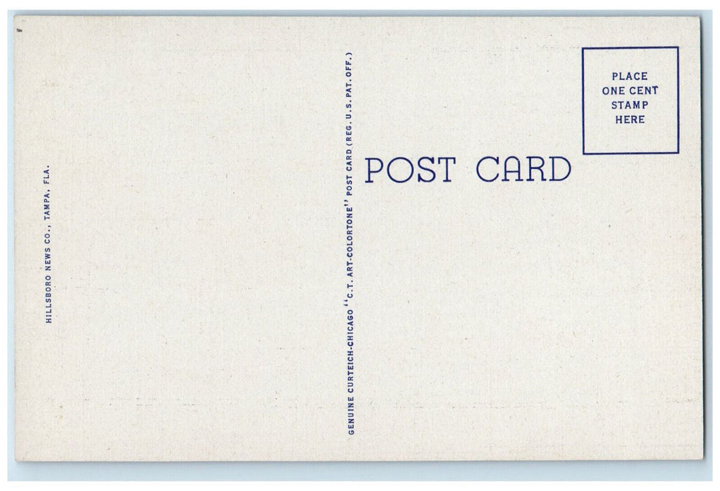c1950's Partial View of Downtown Business Section Tampa Florida FL Postcard