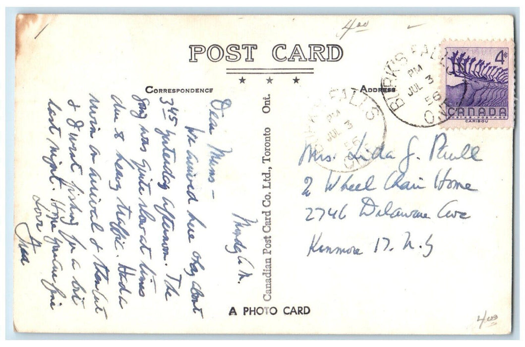 1956 Camp We Na Nak Deer Burk's Falls Canada Vintage RPPC Photo Postcard