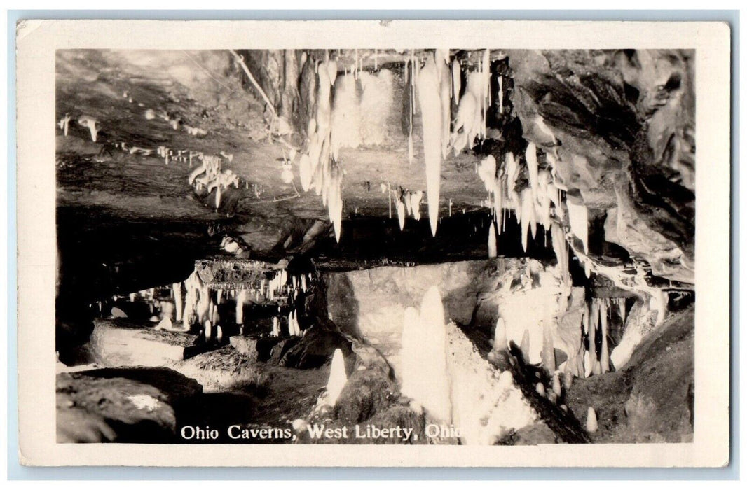 1930 View Of Ohio Caverns West Liberty OH Posted Vintage RPPC Photo Postcard