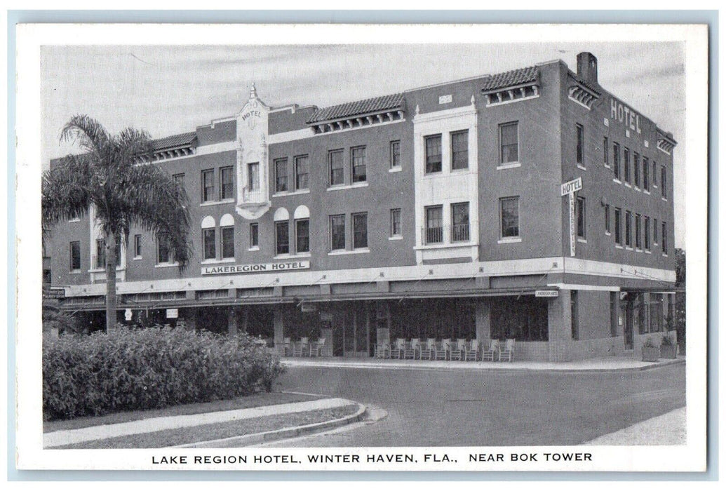 c1920's Lake Region Hotel Near Bok Tower Winter Haven Florida FL Postcard