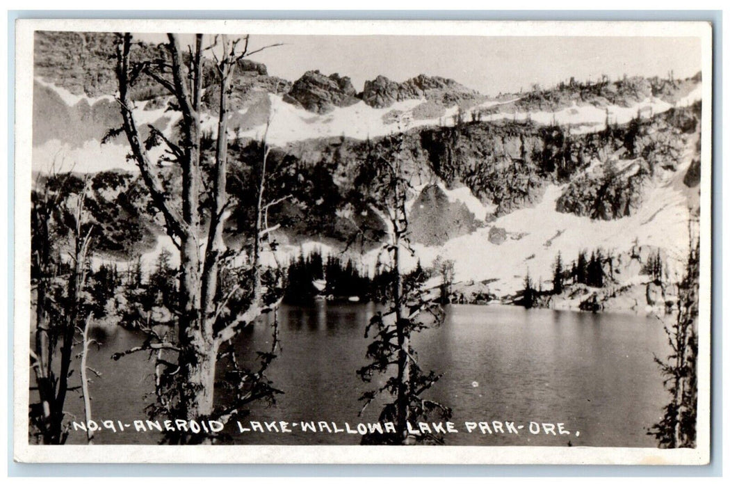 View Of Aneroid Lake Wallowa Lake Park Oregon OR Unposted RPPC Photo Postcard