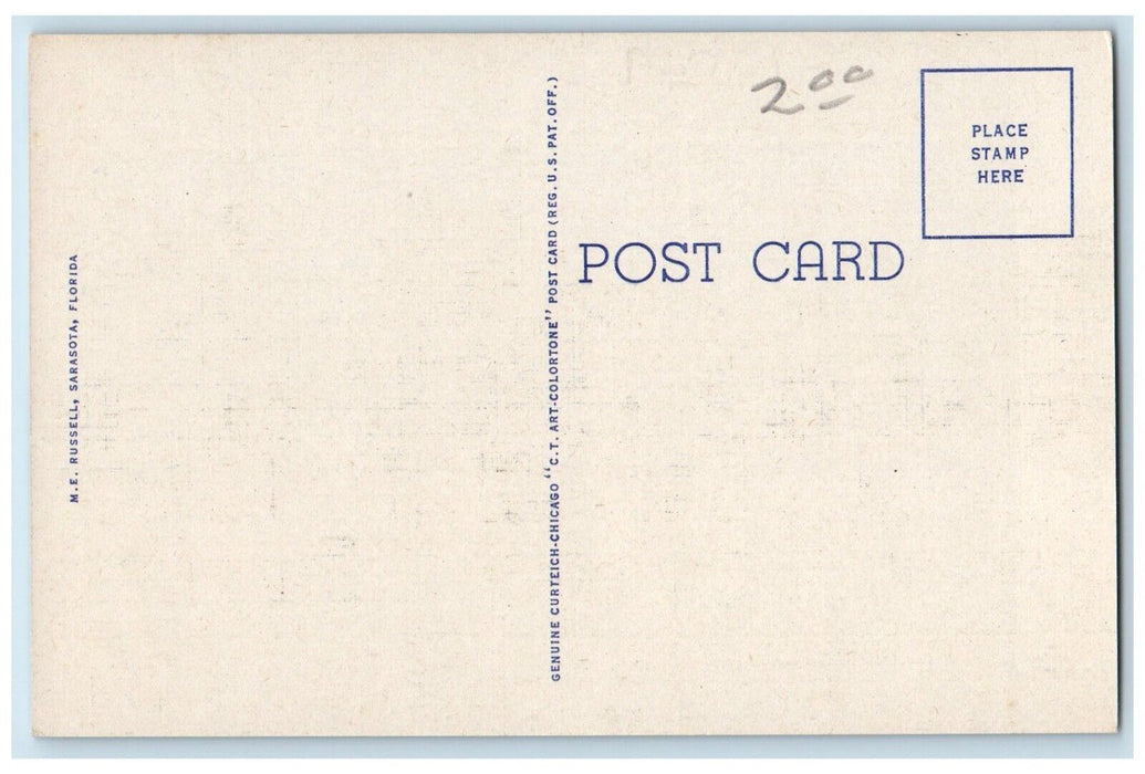 c1950's Bobby Jones Golf Club Sarasota Florida FL Unposted Postcard