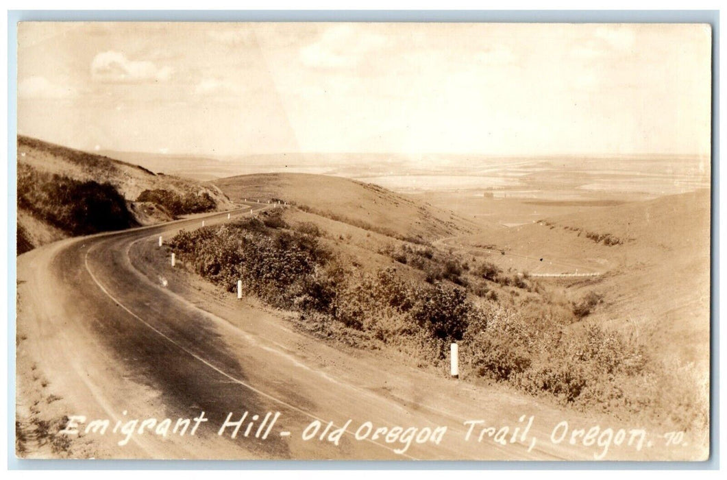 c1940's Emigrant Hill Old Oregon Trail Oregon OR Unposted RPPC Photo Postcard