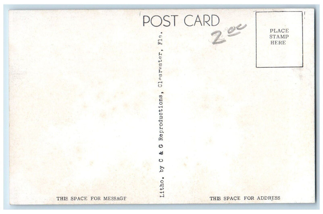 c1950's Bay Breeze Motel 5321 N. Tamiami Trail Sarasota Florida FL Postcard