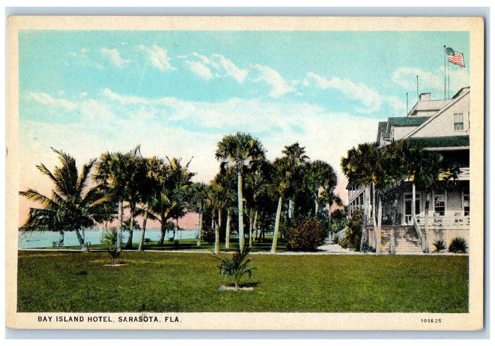 c1940's Bay Island Hotel Sarasota Florida FL The Oswald Shop Postcard