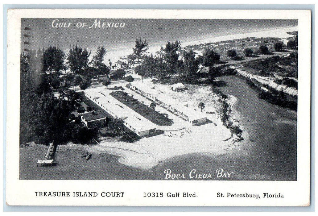 1951 Gulf of Mexico Treasure Island Court St. Petersburg Florida FL Postcard