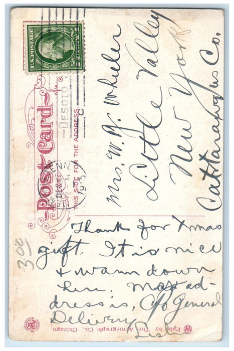 1913 Steamers Ship At River Front Memphis Tennessee TN Antique Posted Postcard