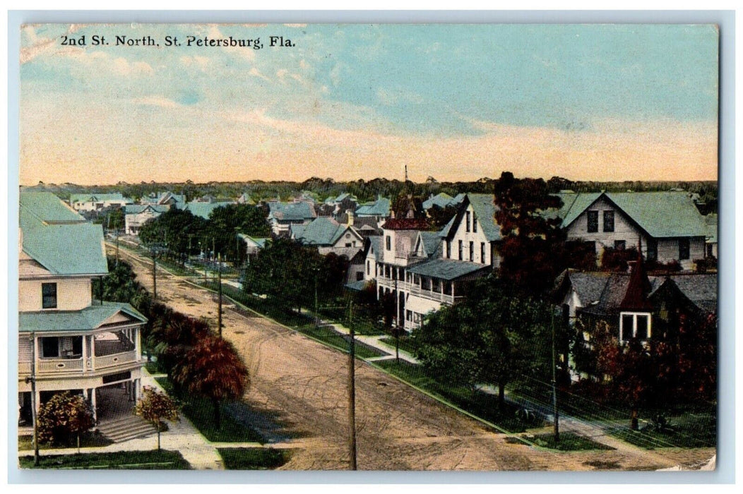 1912 2nd Street North St. Petersburg Florida FL Antique Posted Postcard