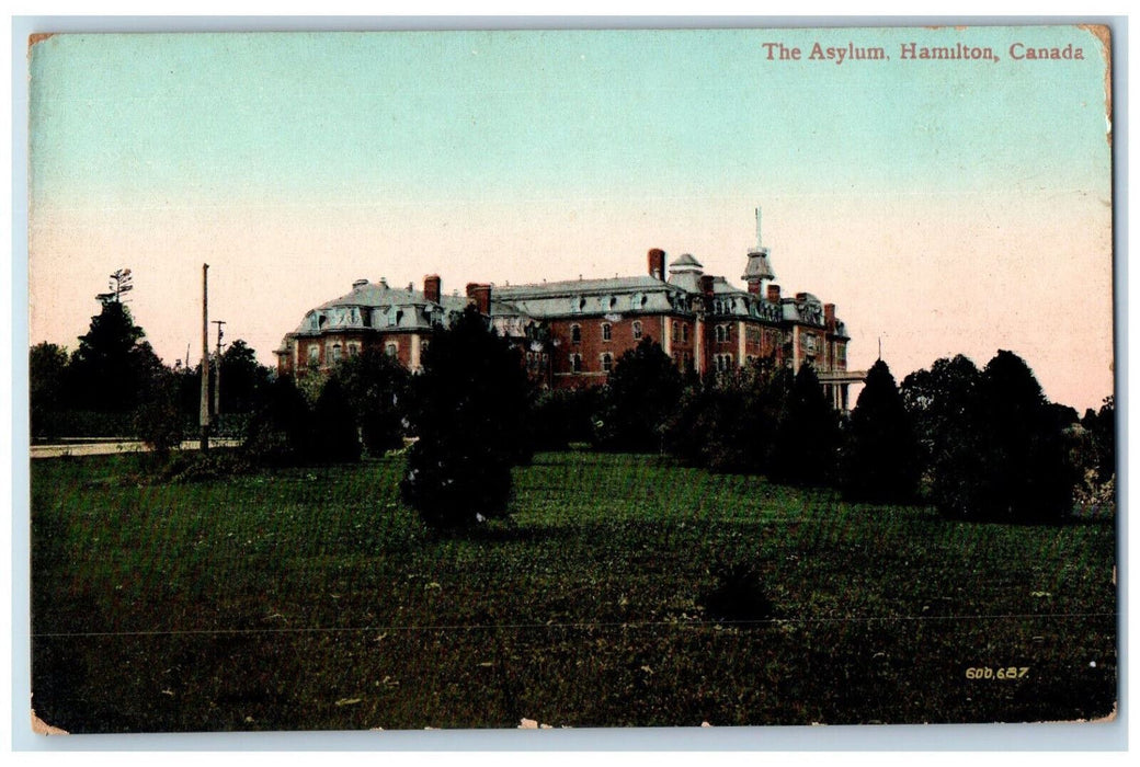 c1905 The Asylum Hamilton Ontario Canada Antique Unposted Souvenir Postcard