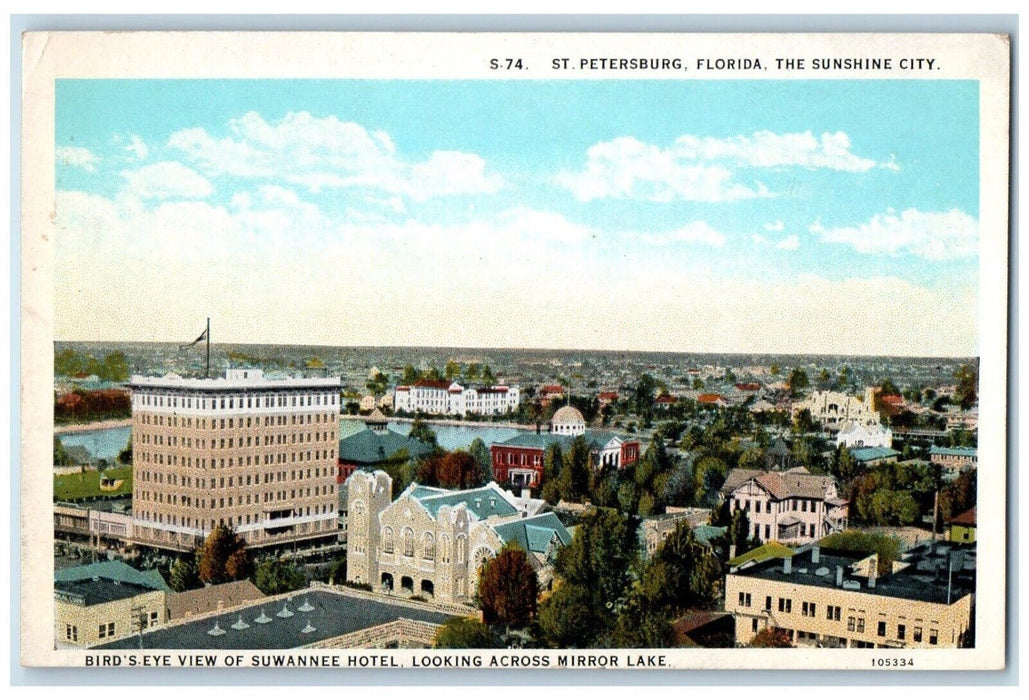c1930's Bird's Eye View of Suwannee Hotel St. Petersburg Florida FL Postcard