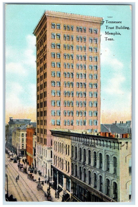 1909 View Of Tennessee Trust Building Memphis TN Antique Posted Postcard