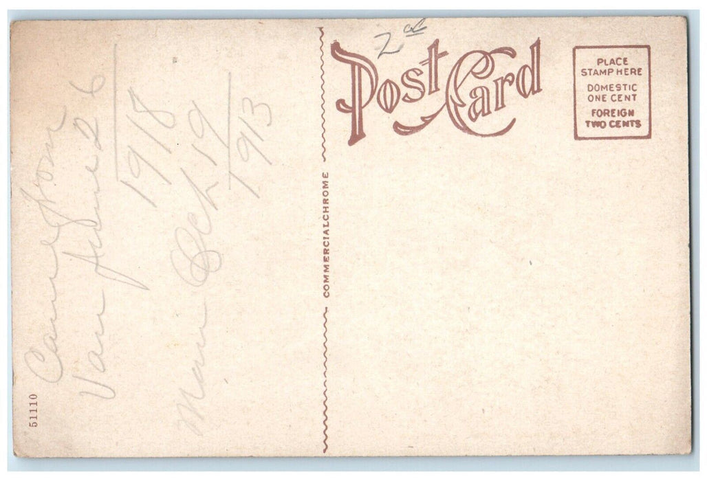 c1920's La Plaza Hotel Florida Bank & Trust Co. St. Petersburg FL Postcard