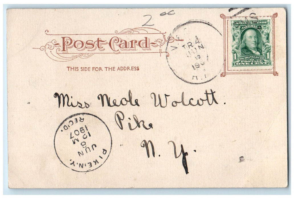 1907 View Of National Cemetery Chattanooga Tennessee TN Antique Posted Postcard