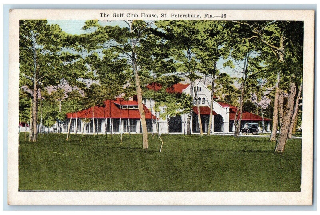 c1920's The Golf Club House St. Petersburg Florida FL Antique Postcard