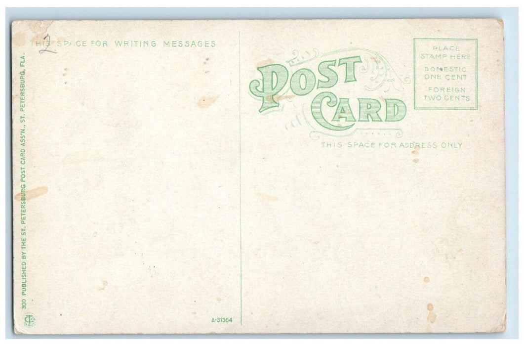 c1910 Congregational Church St. Petersburg Florida FL Antique Postcard