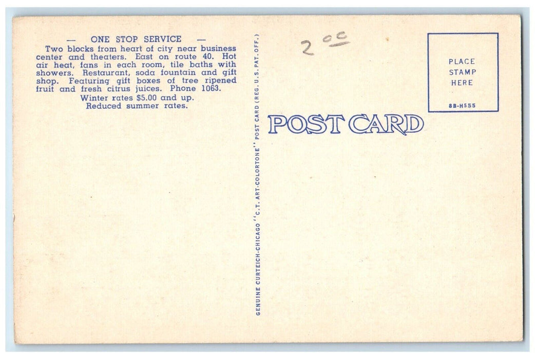 c1940 Exterior View Cordrey's Tourist Court Ocala Florida FL Antique Postcard