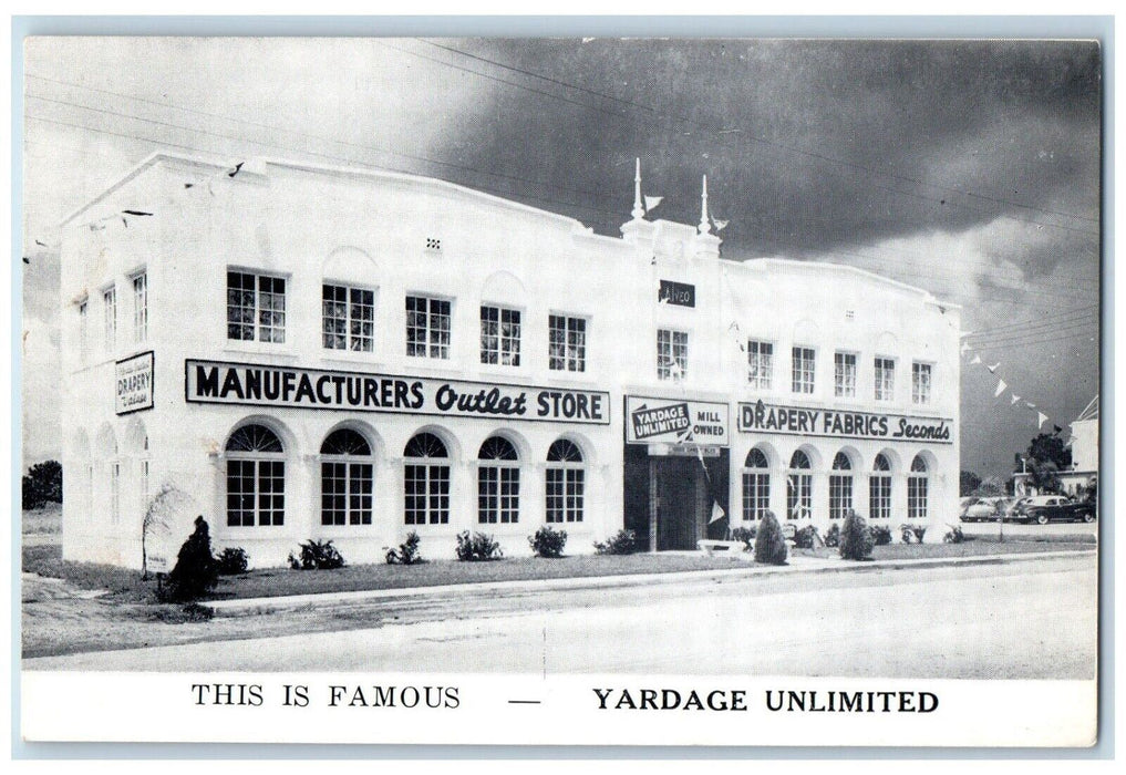 c1950's This is Famous Yardage Unlimited St. Petersburg Florida FL Postcard