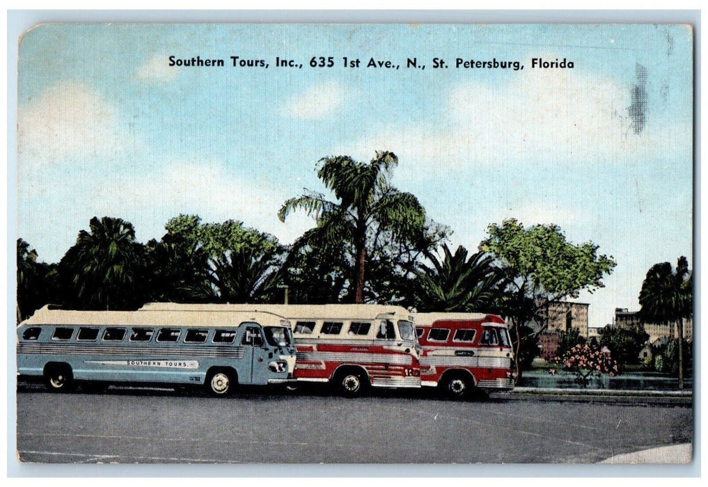 c1950's Southern Tours Inc 635 1st Ave. St. Petersburg Florida FL Postcard