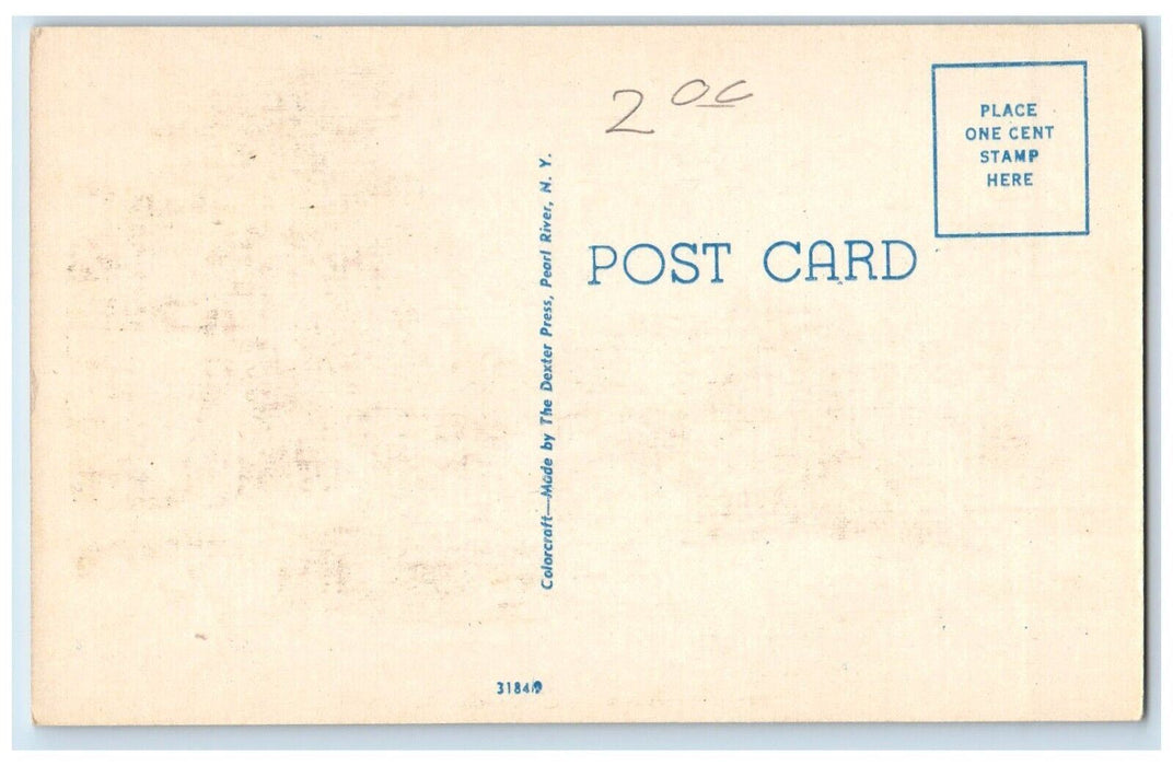 c1940 New Haven Avenue Looking West Classic Cars Melbourne Florida FL Postcard