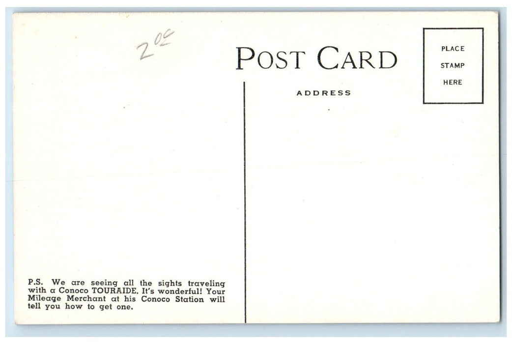 c1910 Typical Florida Scene Traveling Conoco Touraide Miami Beach FL Postcard