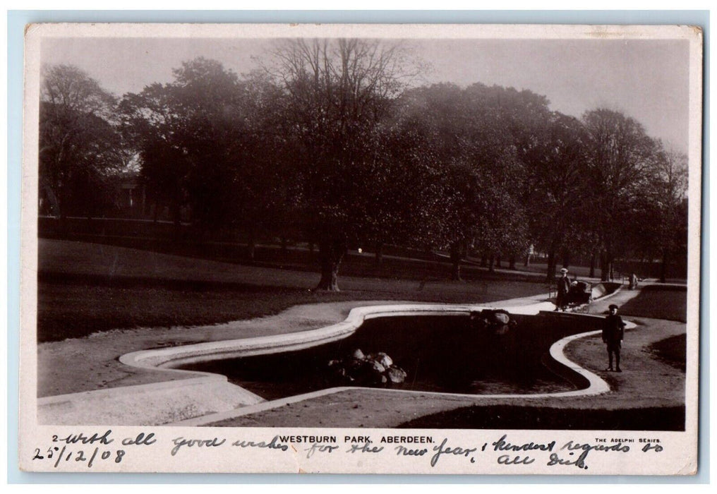 c1910's Westburn Park Aberdeen Scotland United Kingdom UK RPPC Photo Postcard