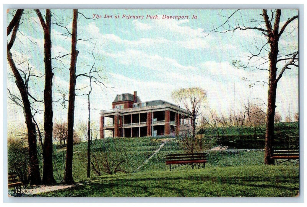 c1910 The Inn at Fejenary Park Davenport Iowa IA Antique Unposted Postcard