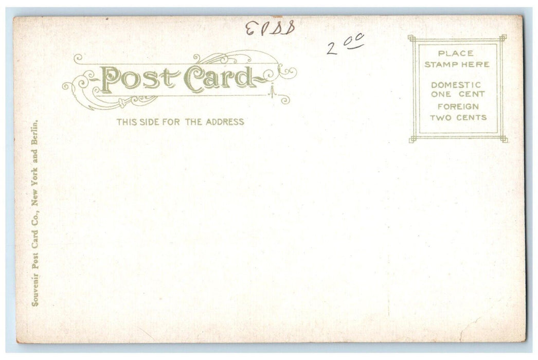 c1905 View of Buildings Outing Club Davenport Iowa IA Antique Unposted Postcard