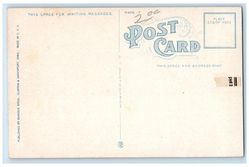 c1910 Barnette Hat Shop Wilson Building Clinton Iowa IA Antique Postcard