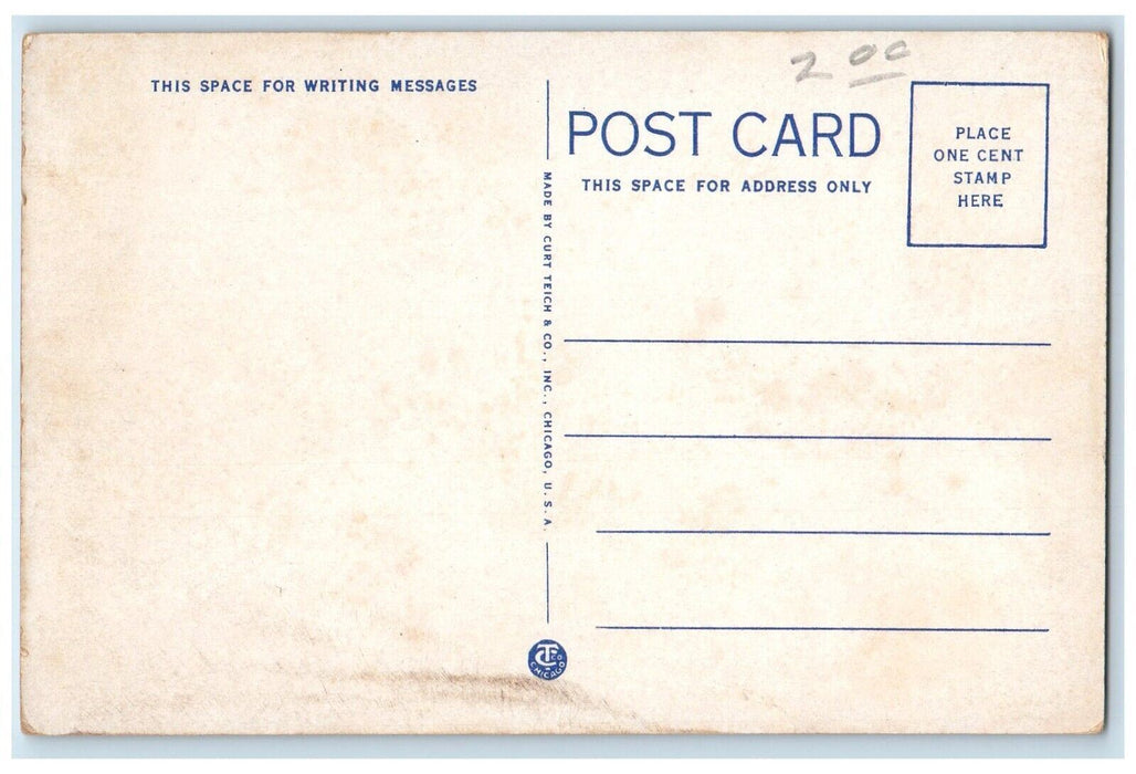 c1920's Excursion Steamer Washington Burlington Iowa IA Antique Postcard