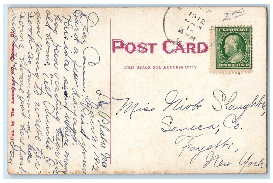 1912 Smoke Scene The Cedar River Cedars Rapids Iowa IA Antique Posted Postcard