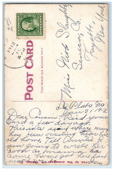 1912 Smoke Scene The Cedar River Cedars Rapids Iowa IA Antique Posted Postcard